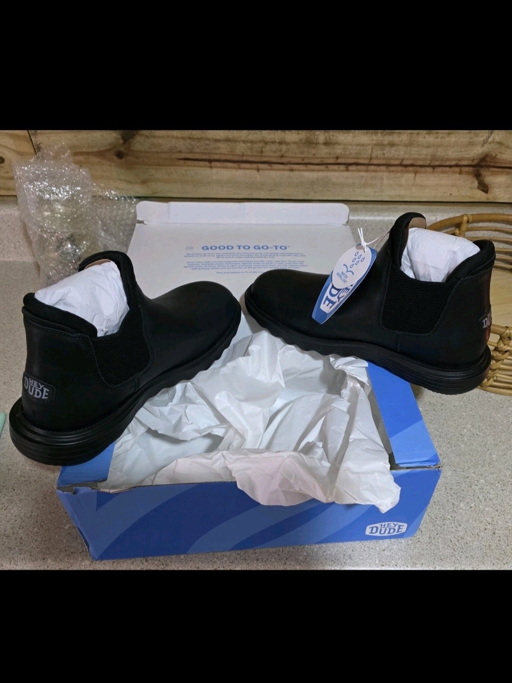 Hey Dude Women's Black Slip-On Ankle Booties - Picture 4 of 5